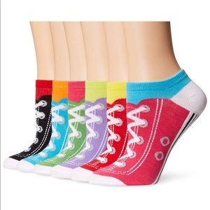 NWT: High quality novelty sneaker socks; 6 pairs.